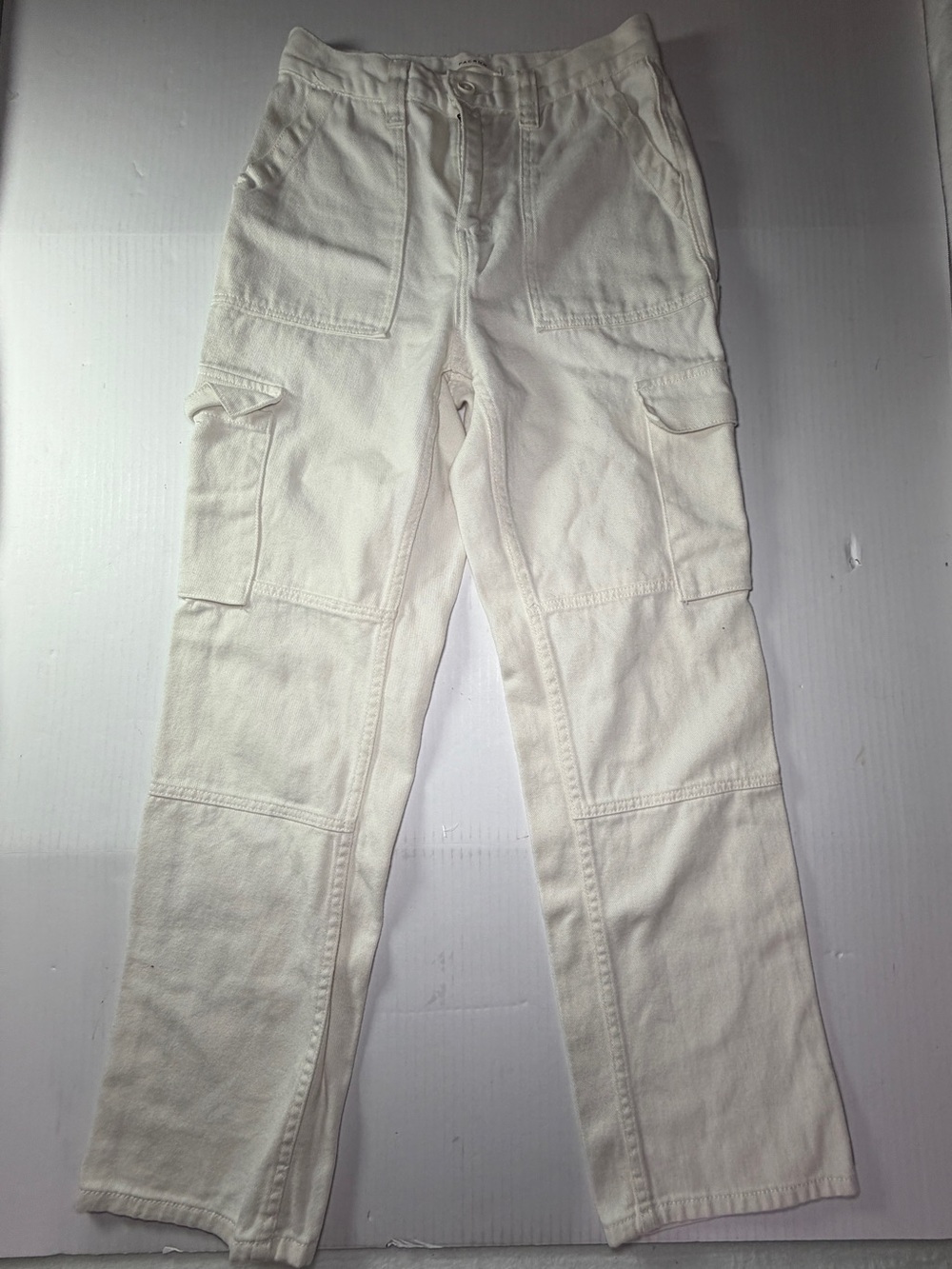 PacSun Cream Wide-Leg Cargo Jeans